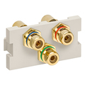 Leviton WALLPLATES MOS RCA RGB FTHRU LA 41292-3DT